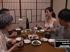 アジア人, 茶髪の, 日本人, なめる, 淫乱熟女, 義母