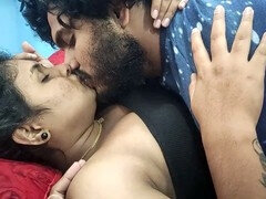 Dormitorio, Pareja, Novia, Marido, Indio, Maduro, Chupando, Puta