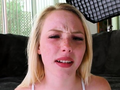 Grote lul, Blond, Pijpbeurt, Handbeurt, Hd, Aftrekken, Gezichtspunt, Tiener