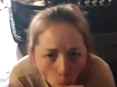 Risky Sloppy Blowjob