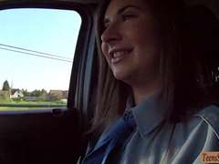 Amateur, Sucer une bite, Voiture, Police, Adolescente