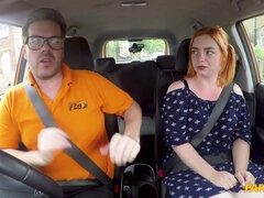 Voluptuous Redhead Fucks In Car 1 - Fake Driving School