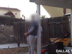 Outside Cock Flashing The Neighbors Wife! & She Starts Taking Photos Before He Comes Home!
