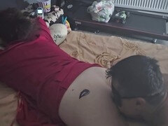 Clit rubbing, messy, pornstar fucks fan