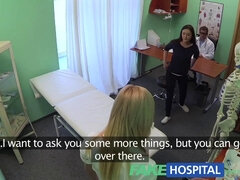 Czech blonde patient gets her frustrated needs satisfied by fakehospital doctors and nurses