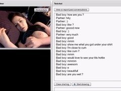 US Girl playing with her boobs on cam