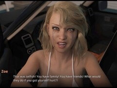 Redhead with big boobs gives a steamy gameplay walkthrough in a bikini