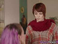 美女, デカパイ, 巨乳な, レズビアン, 自然山雀, オーガズム, 赤毛, ストッキング