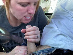 TRUCK STOP CUM hoe GAGS MY fuck-stick FOR A ride