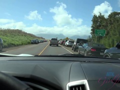 Plage, Bikini, Sucer une bite, Pieds, Petite amie, Branlette thaïlandaise, De plein air, Public