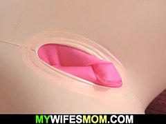 My girlfriends mom helps me cum