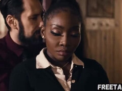 Ebony MILF Real Estate Agent Osa Lovely Fucks Client Tommy Pistol Hard - Creampie & Rough Sex