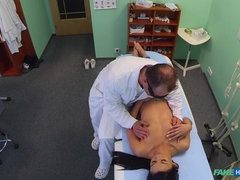 Leie, Blasen, Arzt, Hundestellung, Lecken, Krankenschwester, Büro, Uniform