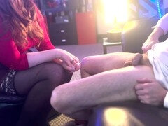 Amerikanisch, Hochschule, Handjob, Absätze, Anleitung, Masturbation, Milf, Stiefmutter