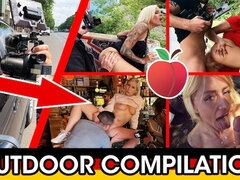 Blondine, Blasen, Kompilation, Deutsch, Hd, Im freien, Pov, Öffentlich