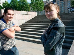 Grosser arsch, Blondine, Blasen, Handjob, Hardcore, Natürlichen titten, Im freien, Entkleiden
