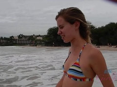 Playa, Bikini, Novia, Pov, Público, Coño, Flaco, Tetas