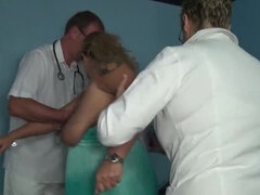 ブロンド, 古典, 医者, ドイツ人, Hd, 垂れ乳, 禁句, 三人