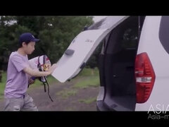Asian Babe Guan Ming Mei Gives Blowjob & Fucks Doggystyle Outdoor - Live Sex Show Full Video