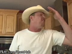Cowboy Dad Fucks Daughter's Teen Friend