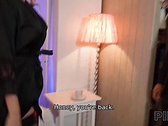 デカパイ, ぽちゃ, 中出し, Hd, 熟年, ロシア人, ストッキング, オッパイの