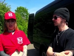 Rubia, Coche, Corridas, Europeo, Alemán, Sexo duro, Al aire libre, Coño