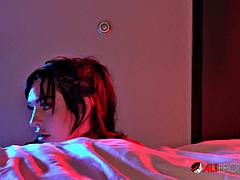 Misha and Marica Fuck Each Other with Giant Double-Sided Dildo