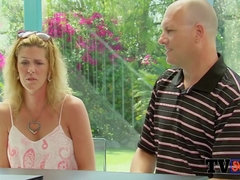 Leie, Grosser schwanz, Blondine, Braunhaarige, Paar, Gruppe, Erotischer film, Swingers