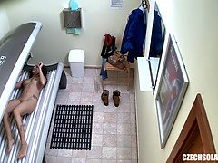 Enthousiasteling, Tsjechisch, Hd, Zonnebank, Tiener, Bekijker, Webcamera