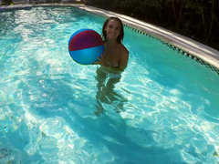 Blowjob, Handjob, Hardcore, Licking, Natural tits, Pool, Pussy, Shaved