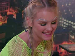 Bizar, Blond, Lesbisch, Masturbatie, Kut duiken, Nat