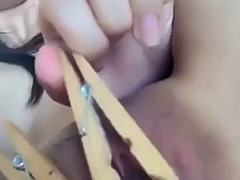 Amateur, Asiatique, Piscine, Solo, Adolescente, Nénés, Jouets, Webcam