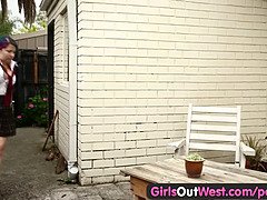 Mollig, Harig, Hd, Lesbisch, Spuiten, Student, Uniformpje, Vibrator