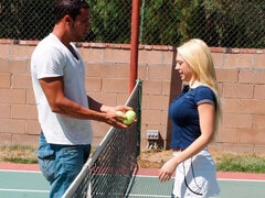 Cute-looking busty model Kagney Linn Karter is enjoying intensive penetration