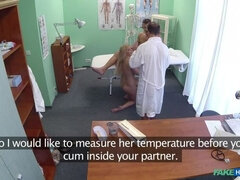 Blasen, Paar, Besamung, Handjob, Krankenschwester, Muschi, Uniform, Spanner