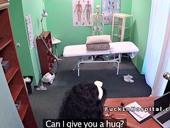 Doctor fucks ebony cleaning lady in office