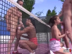 Blond, Pijpbeurt, Bruinharig, Kwartet, Groep, Hardcore, Buiten, Tiener