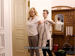 Shame4k. boy lets moms marvelous gf take a bathroom at his place