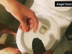 Hot Blonde Makes Gentle Help For Man Cock In Pissing