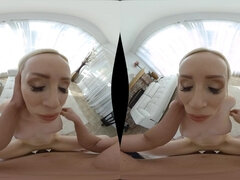 Blonde Wife rides throbbing cock in VR