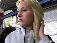 Daniela C - Blondie gets a special service in the garage