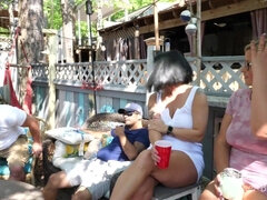 DP Fucking at Outdoor Swinger Party - white trailer trash Milf swingers