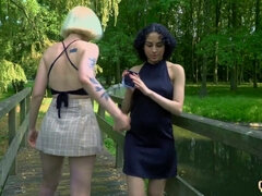 18 ans, Hard, De plein air, Adolescente, Plan cul à trois