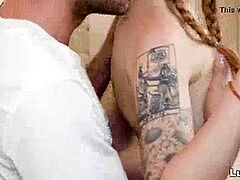 Bad, Massage, Zopf, Rotschopf, Dusche, Tätowierung