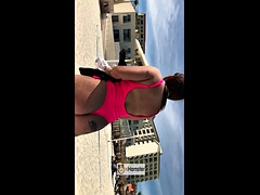 Enthousiasteling, Strand, Badpak, Latijnse vrouw