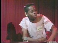 Classic porn beauty Lois Ayres shakes her booty before getting pounded on stage