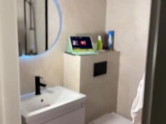 Amateur Brunette Murmuriel Shower Solo - Big Natural Tits POV Dildo Masturbation