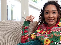 Black stepmom Misty Stone and stepdaughter Sarah Lace 3some fun