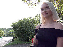 Public Agent blonde teenage Marilyn Sugar ravaged in the woods