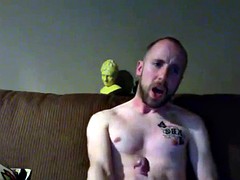 str8 men masturbate on the couch